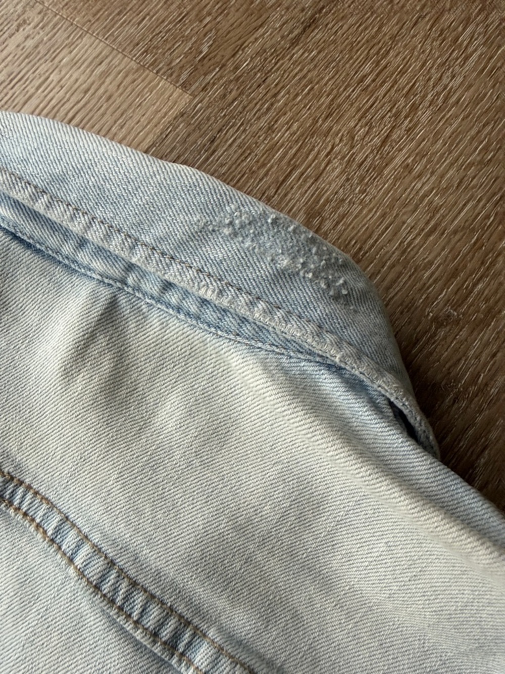 H&M Light Blue Denim Jacket - slightly distressed - Picture 5 of 5